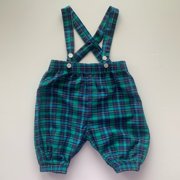 Vintage Plaid Suspender Pants - Picture 4 of 6
